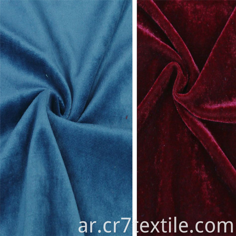 Customized Dyed Knit Brushed Velvet Sleepwear Fabric